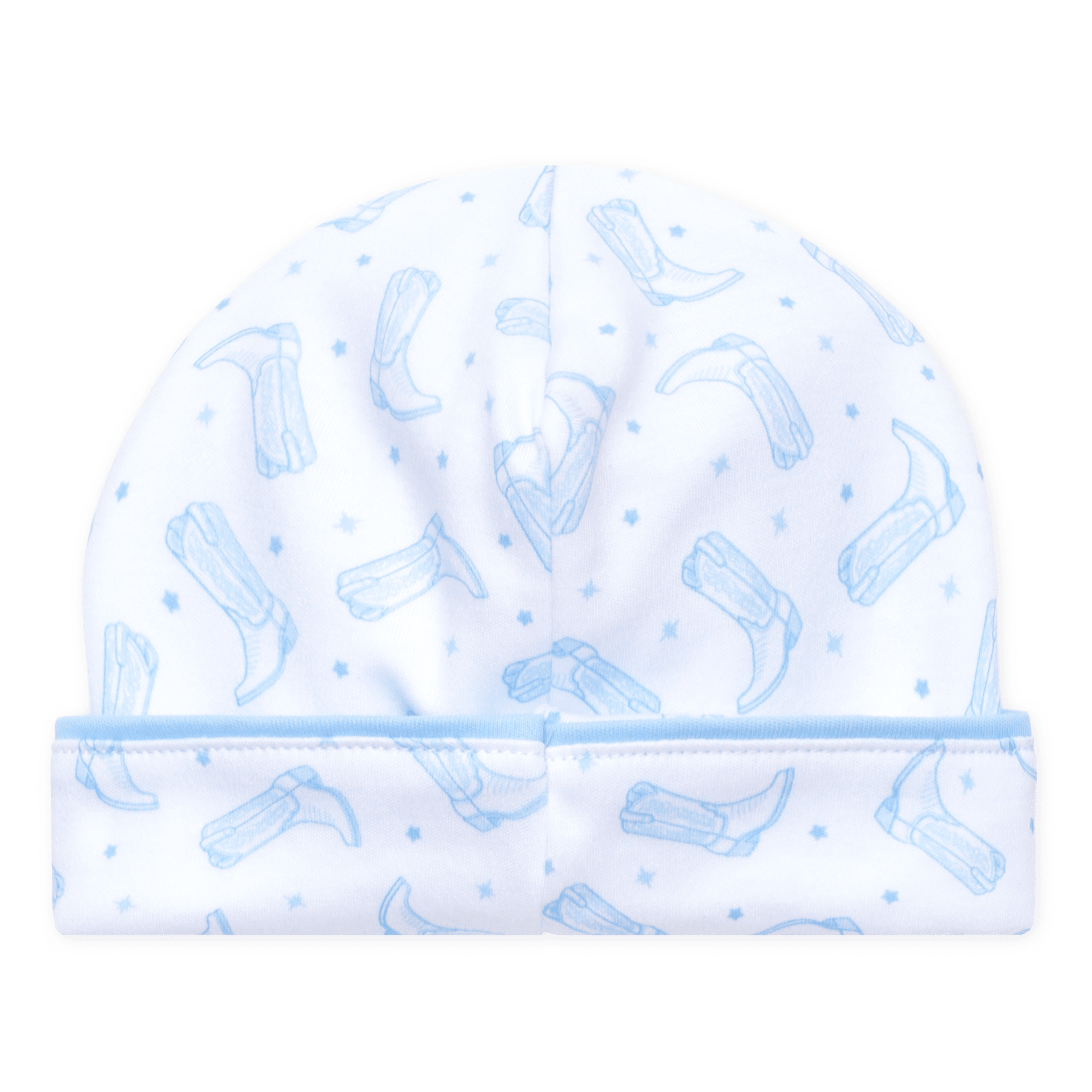 Magnolia Baby_Darling Cowboy Boots Print Hat - Light Blue_2