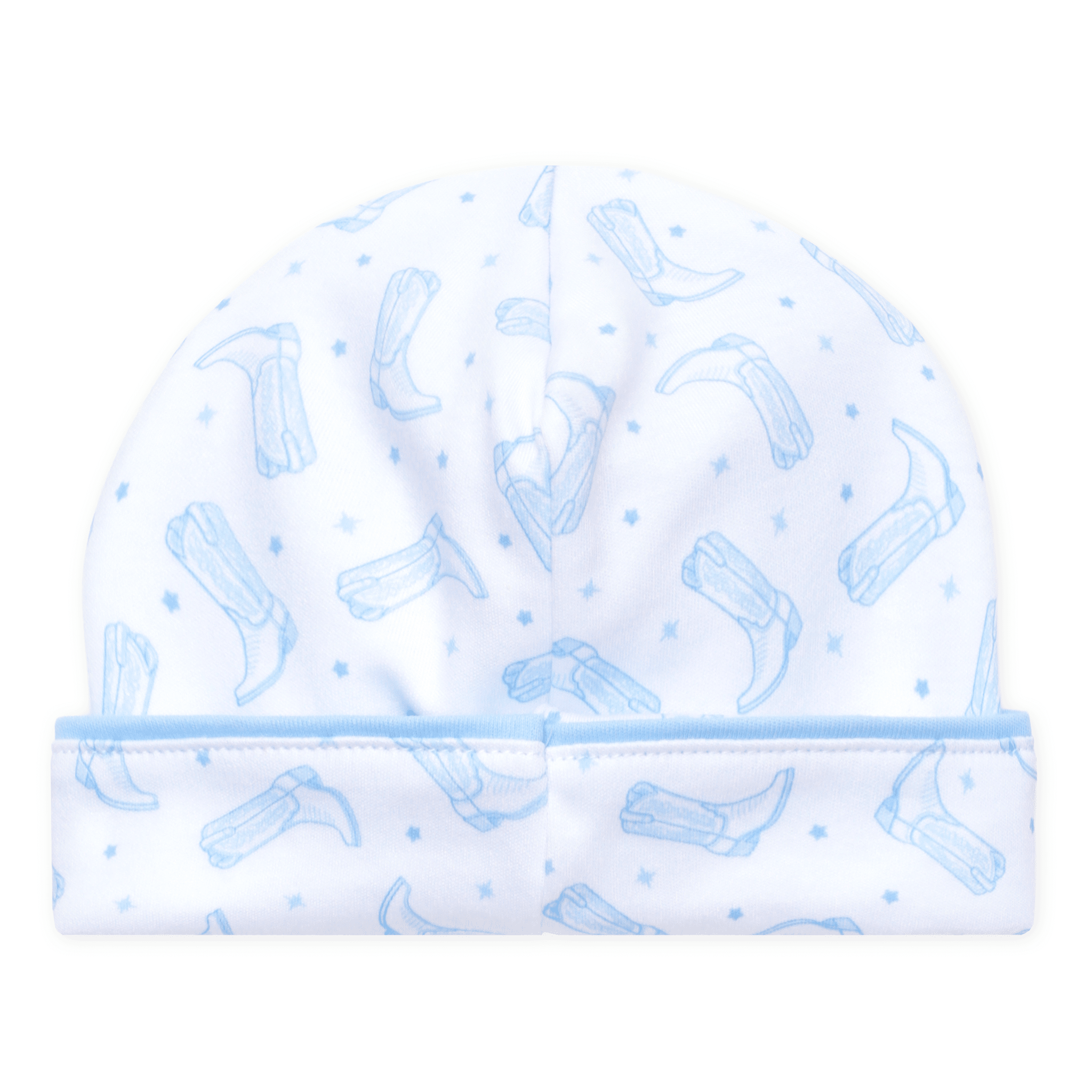 Magnolia Baby_Darling Cowboy Boots Print Hat - Light Blue_2