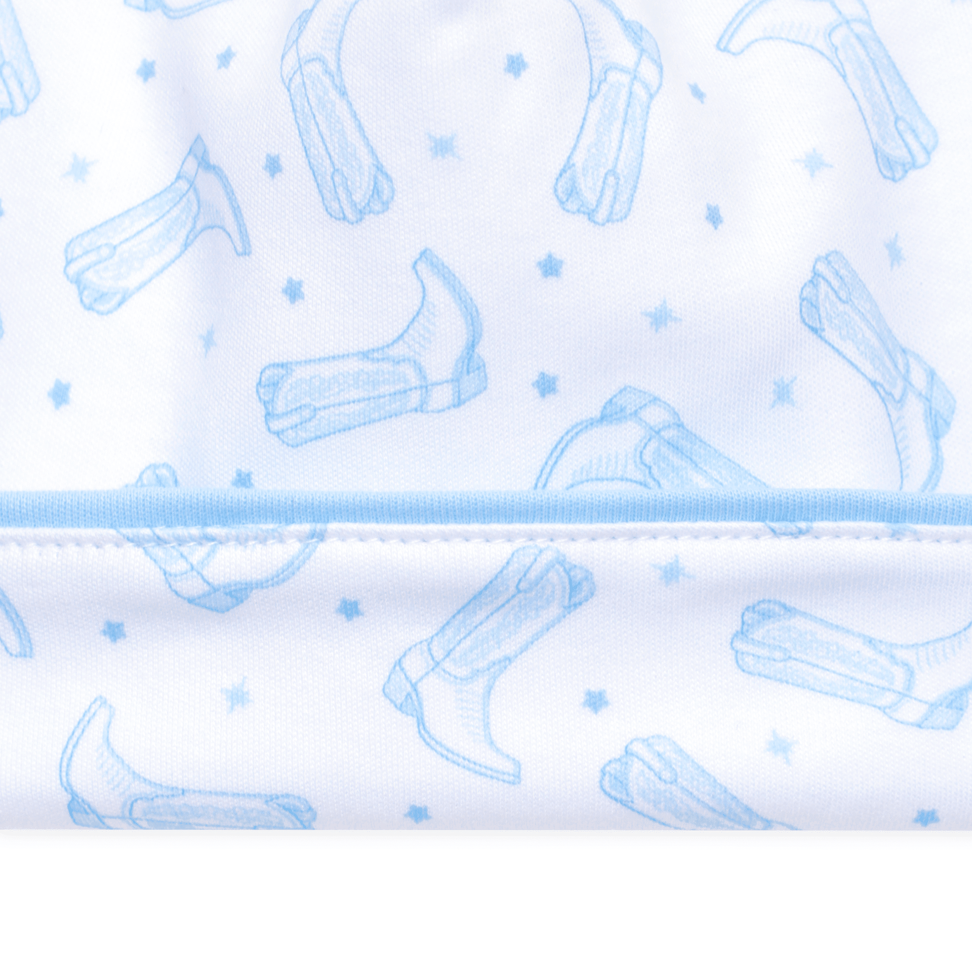 Magnolia Baby_Darling Cowboy Boots Print Hat - Light Blue_3