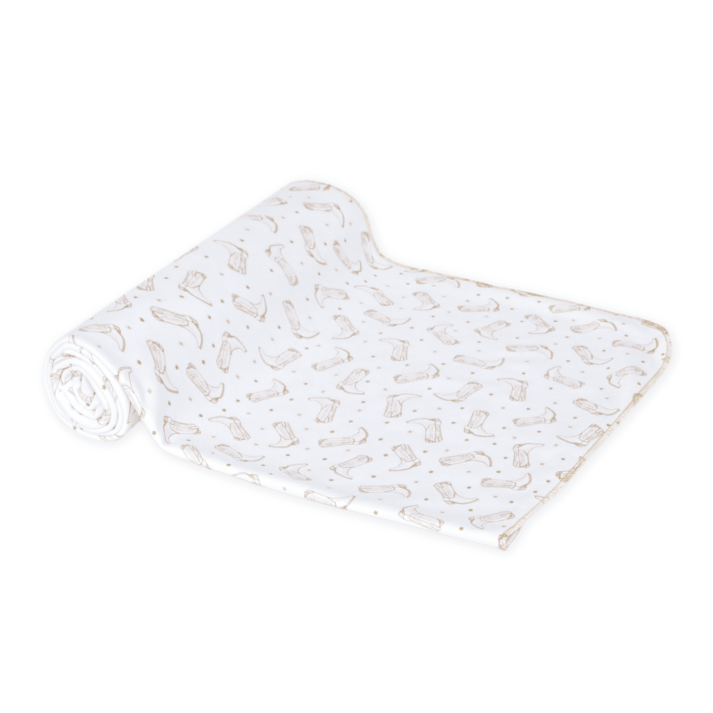 Darling Cowboy Boots Print Swaddle Blanket - Ivory - Magnolia BabySwaddle Blanket