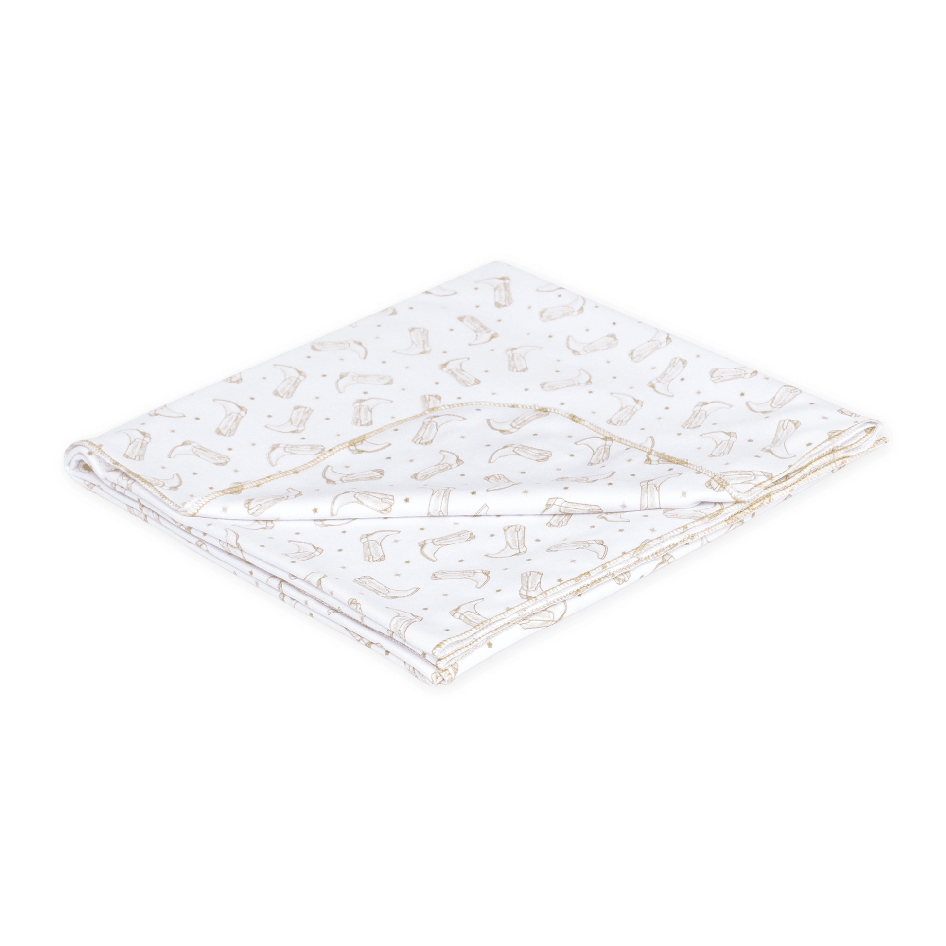 Darling Cowboy Boots Print Swaddle Blanket - Ivory - Magnolia BabySwaddle Blanket
