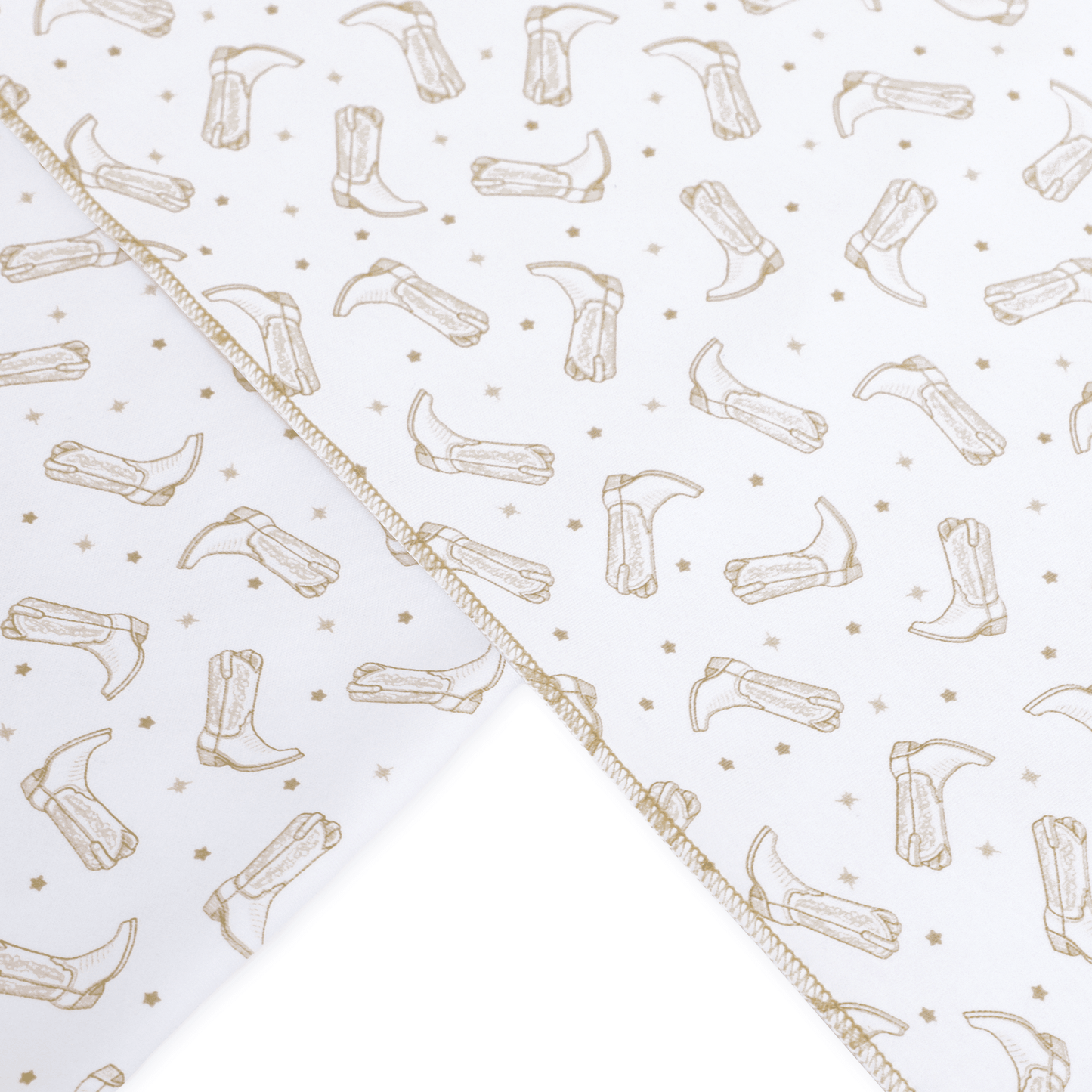Darling Cowboy Boots Print Swaddle Blanket - Ivory - Magnolia BabySwaddle Blanket