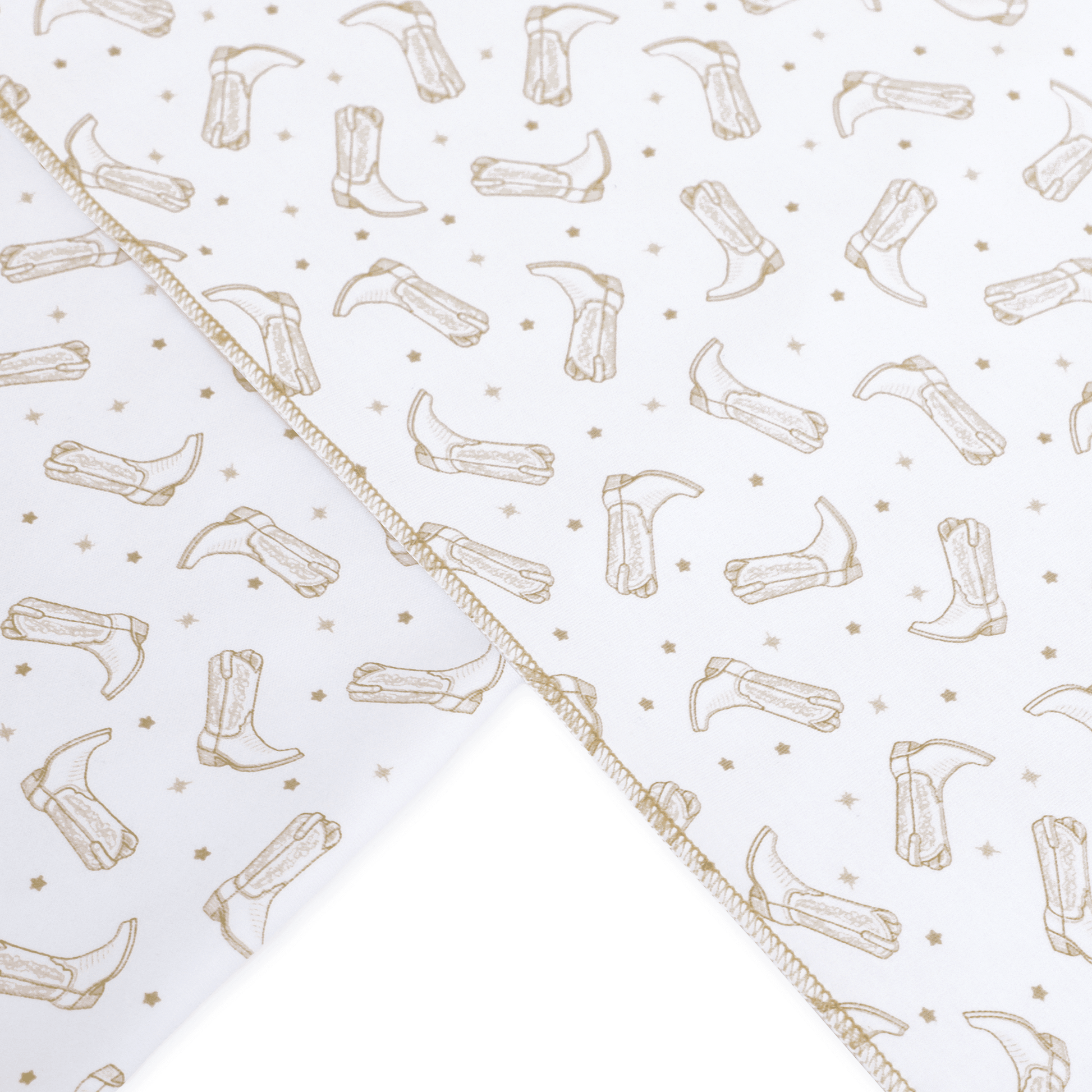 Darling Cowboy Boots Print Swaddle Blanket - Ivory - Magnolia BabySwaddle Blanket