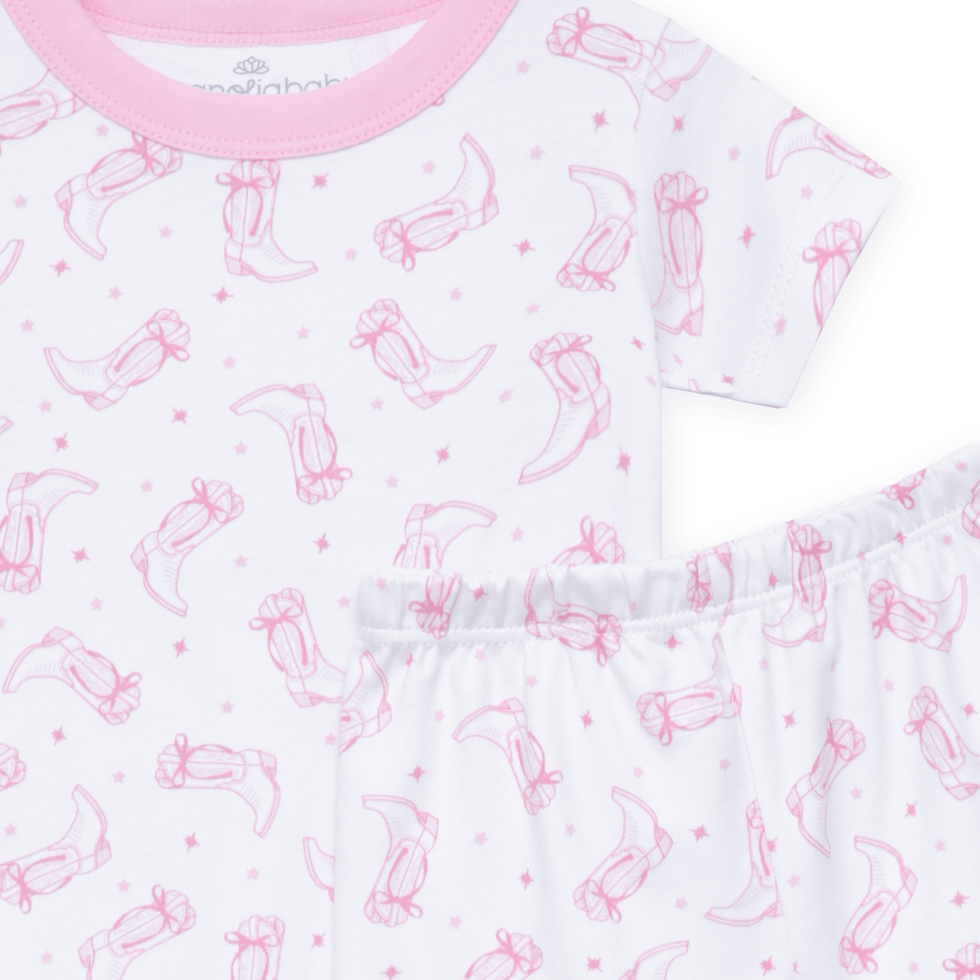 Darling Cowboy Boots Short Pajamas - Pink - Magnolia BabyShort Pajamas