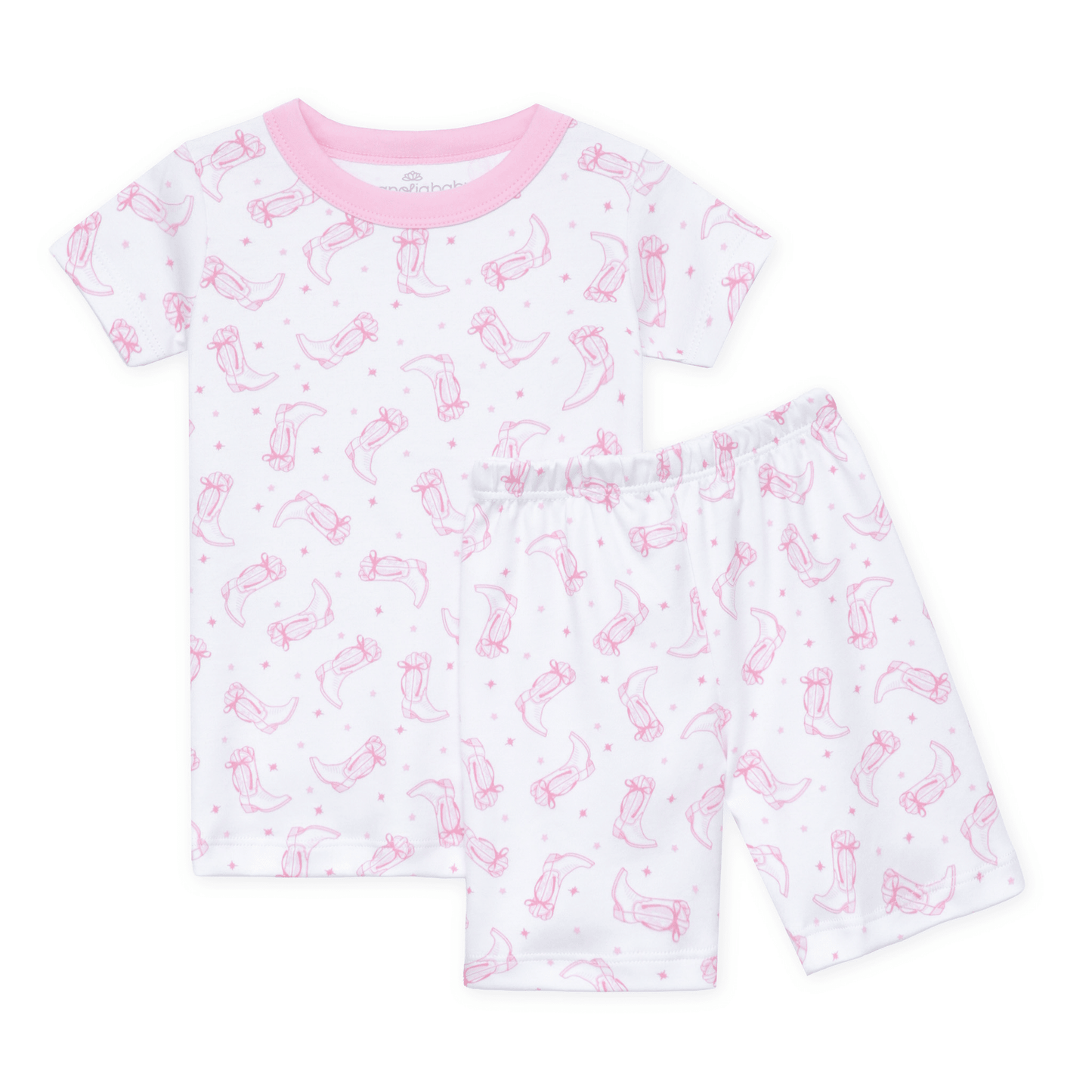 Darling Cowboy Boots Short Pajamas - Pink - Magnolia BabyShort Pajamas