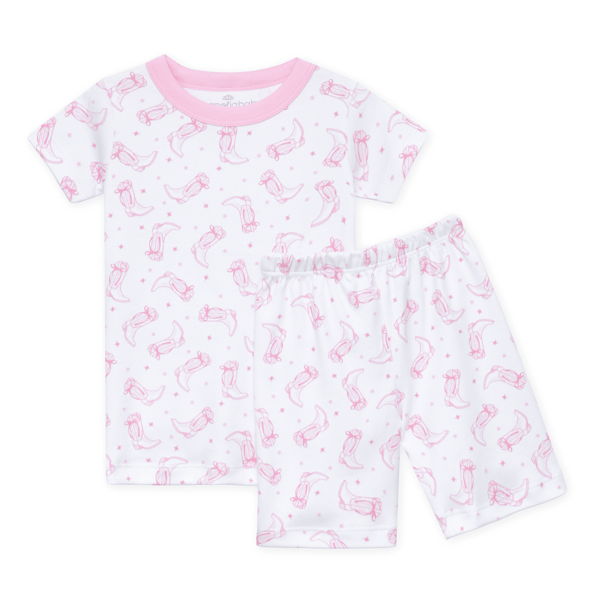 Darling Cowboy Boots Short Pajamas - Pink - Magnolia BabyShort Pajamas
