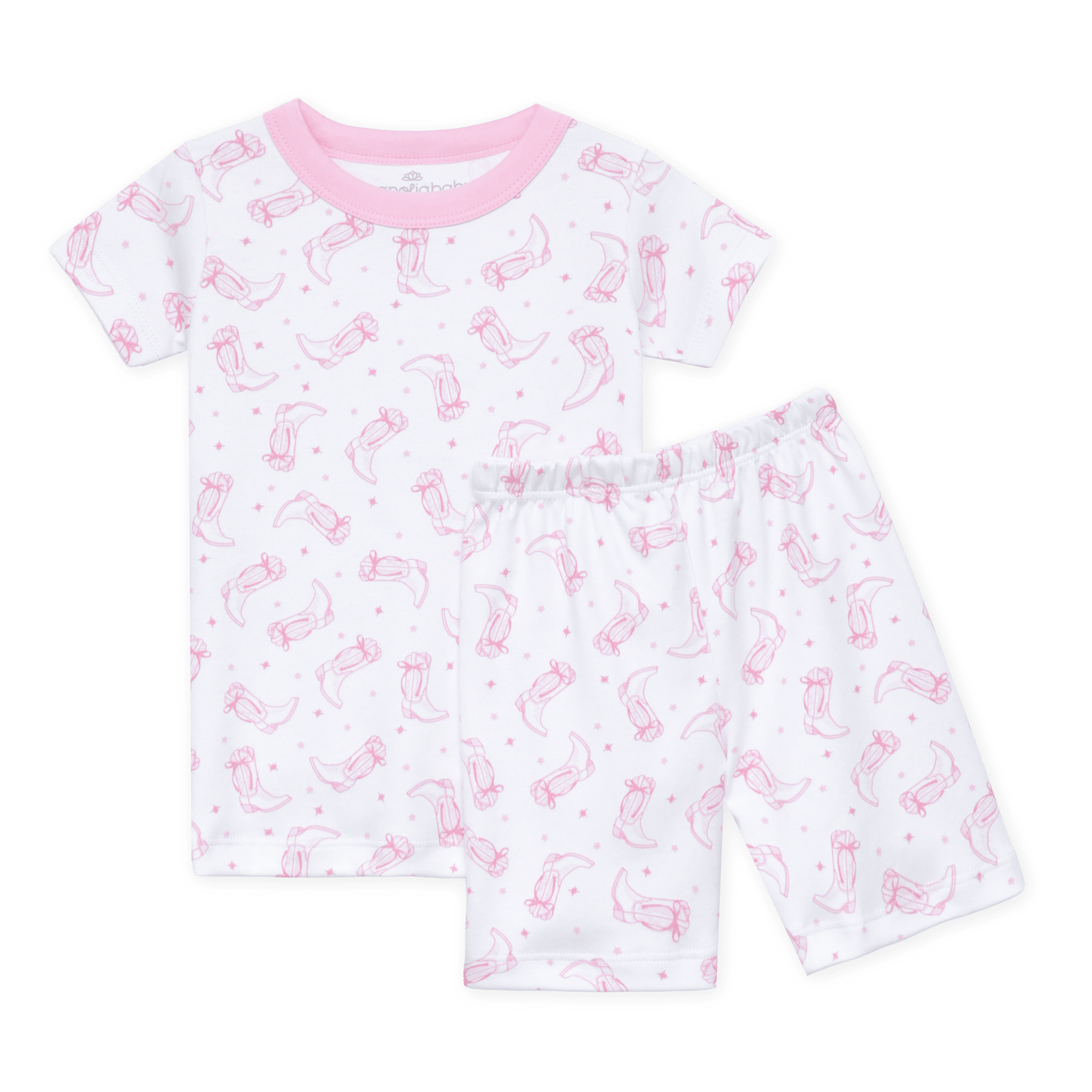 Darling Cowboy Boots Short Pajamas - Pink - Magnolia BabyShort Pajamas