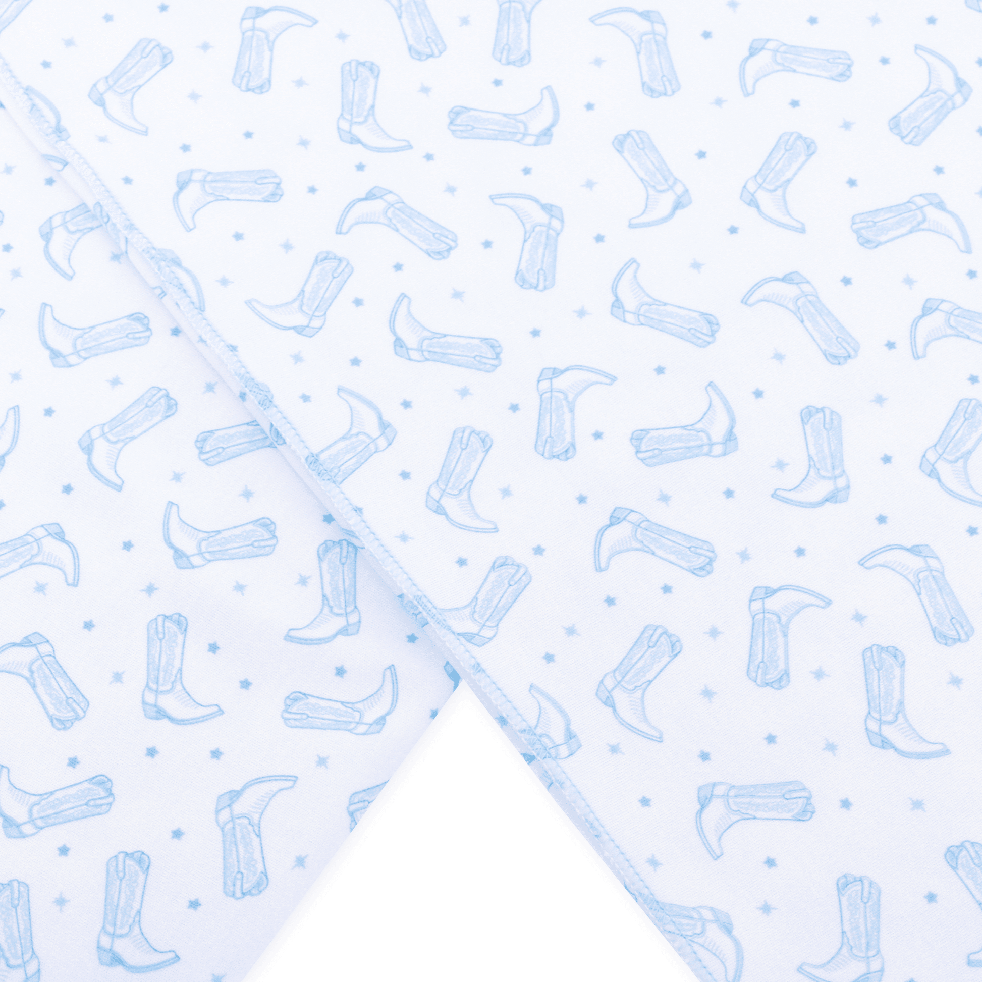 Darling Cowboy Boots Swaddle Blanket - Light Blue - Magnolia BabySwaddle Blanket