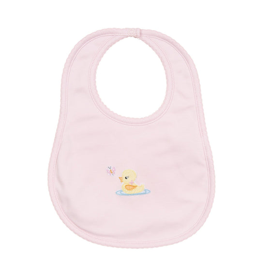 Darling Ducklings Bib - Pink - Magnolia BabyBib