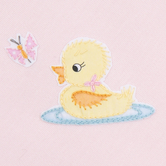 Darling Ducklings Bib - Pink - Magnolia BabyBib