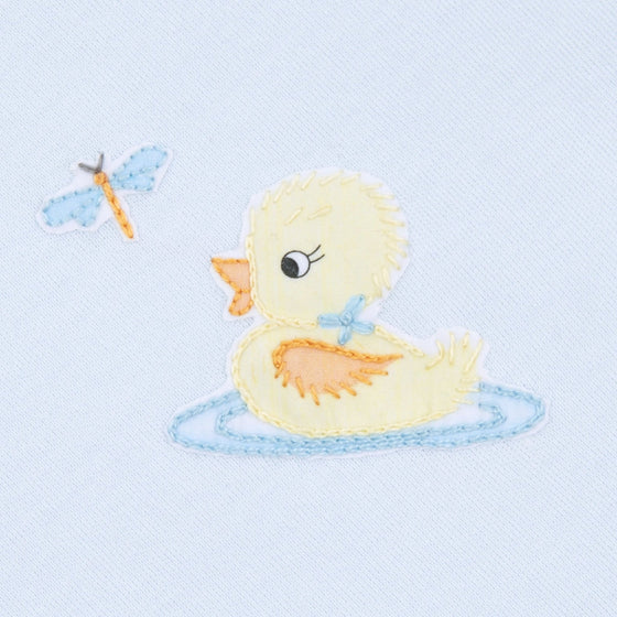 Darling Ducklings Burp Cloth - Light Blue - Magnolia BabyBurp Cloth