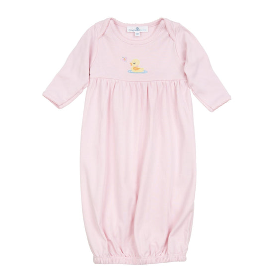 Darling Ducklings Gathered Gown - Pink - Magnolia BabyGown