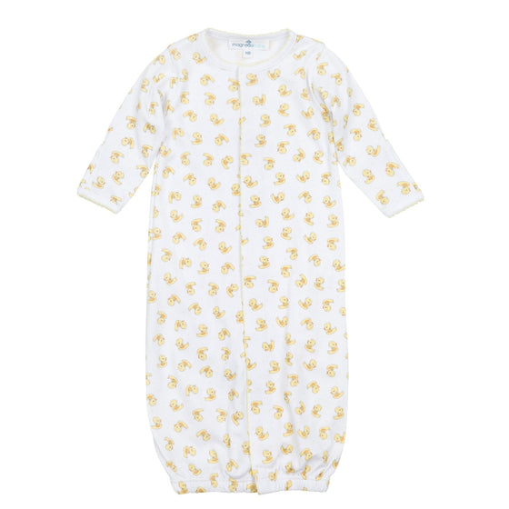 Darling Ducklings Print Converter - Yellow - Magnolia BabyConverter Gown