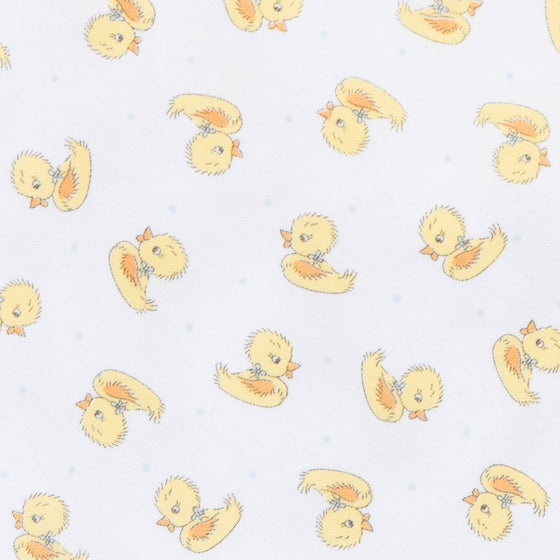 Darling Ducklings Print Footie - Light Blue - Magnolia BabyFootie