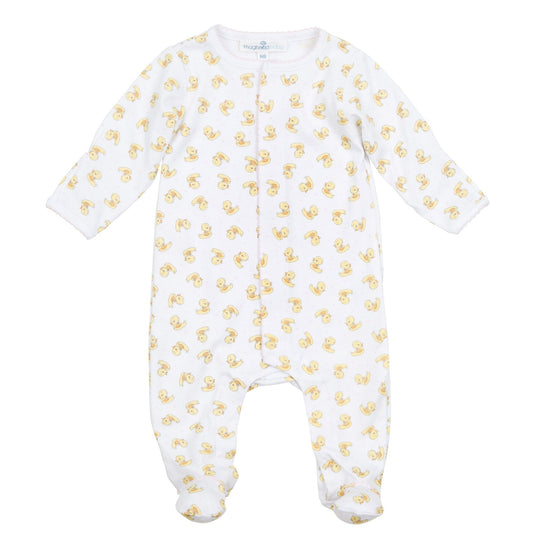 Darling Ducklings Print Footie - Pink - Magnolia BabyFootie