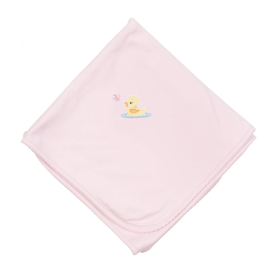 Darling Ducklings Receiving Blanket - Pink - Magnolia BabyReceiving Blanket