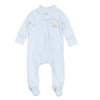 Darling Ducklings Zip Footie - Light Blue - Magnolia BabyFootie