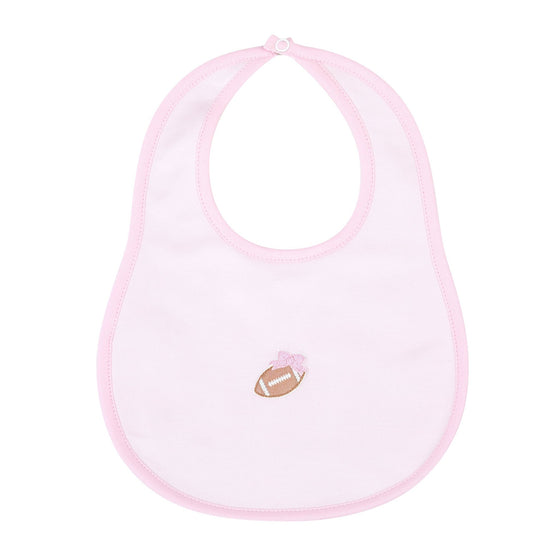 Darling Football Bib - Pink - Magnolia BabyBib