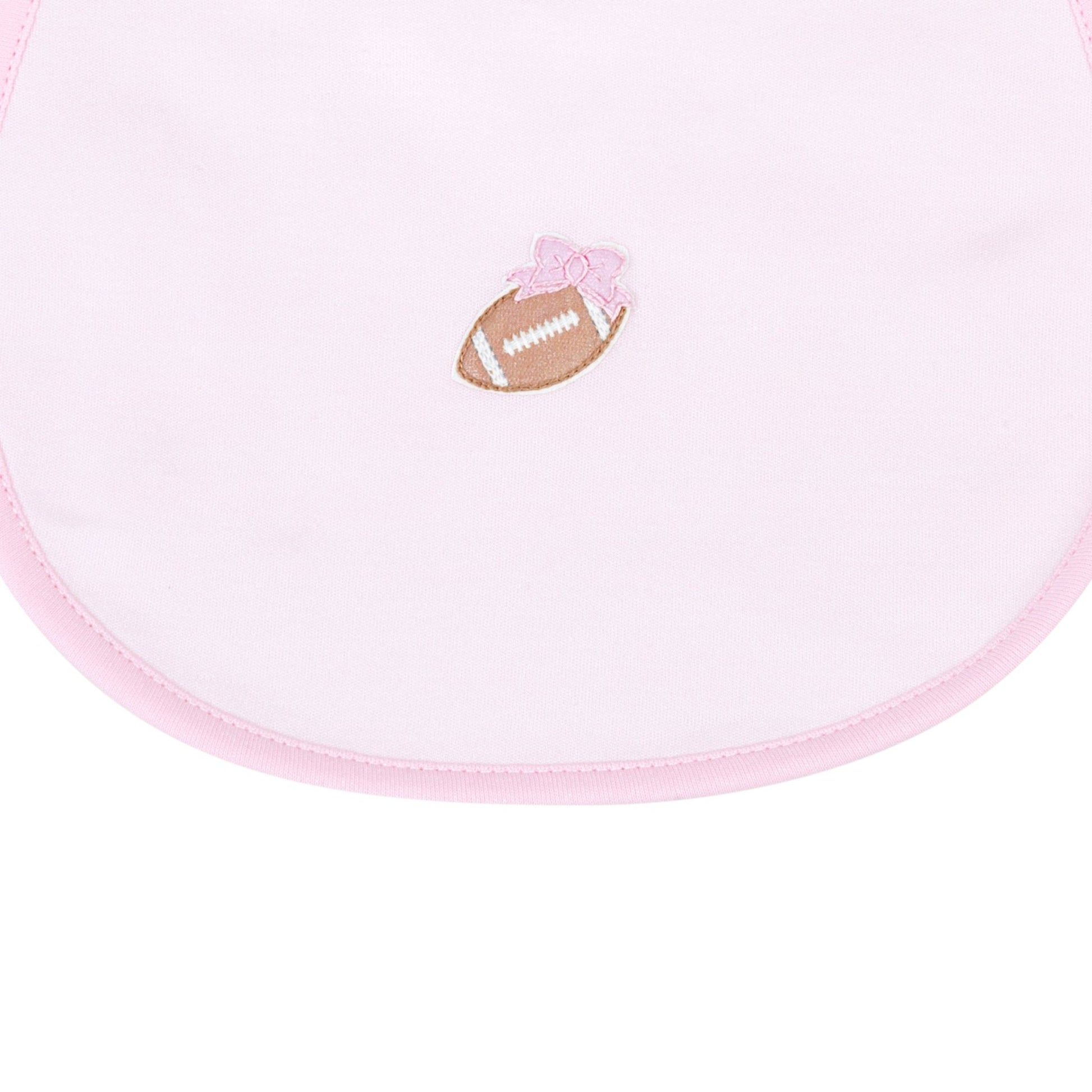 Darling Football Bib - Pink - Magnolia BabyBib