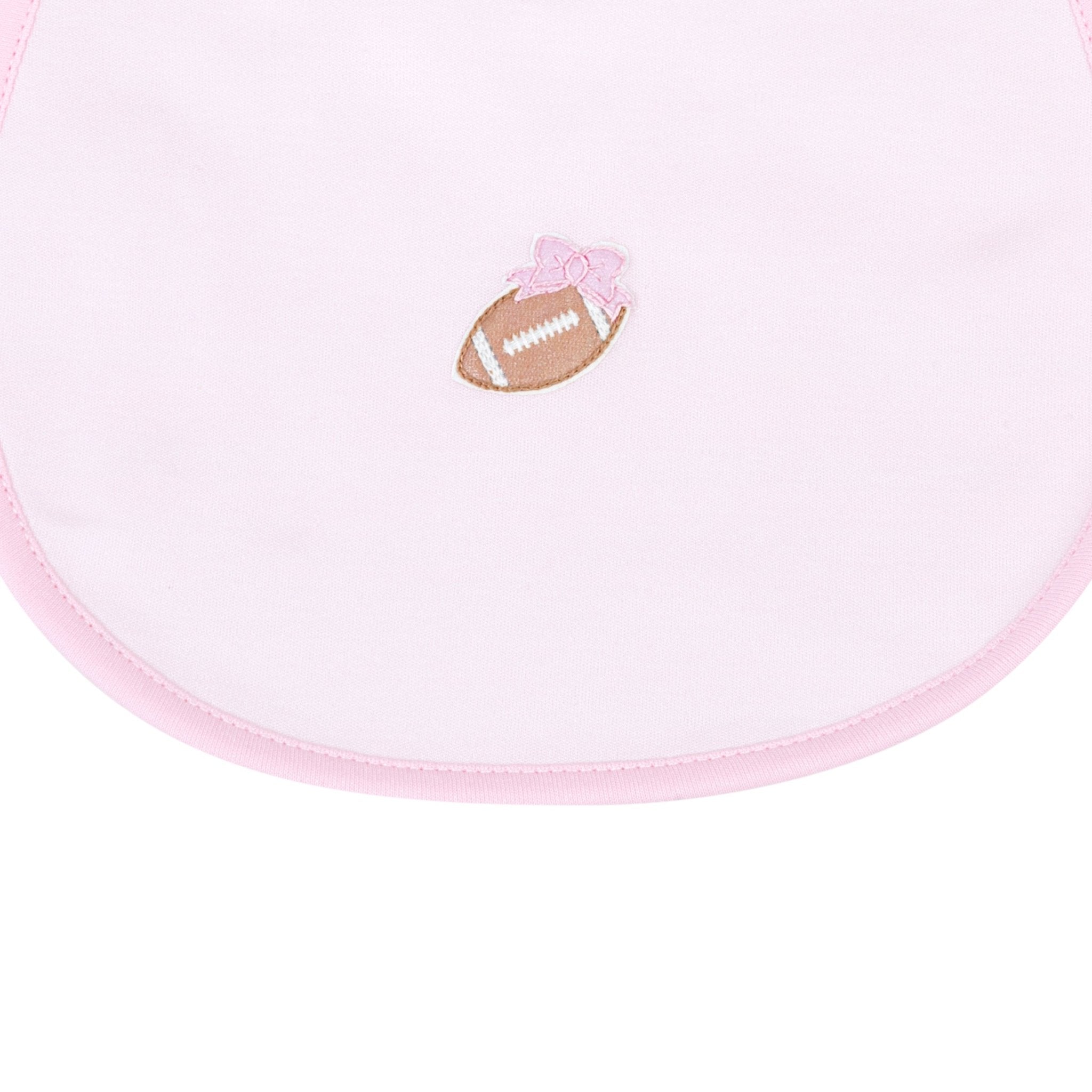 Darling Football Bib - Pink - Magnolia BabyBib
