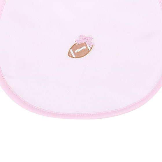 Darling Football Bib - Pink - Magnolia BabyBib