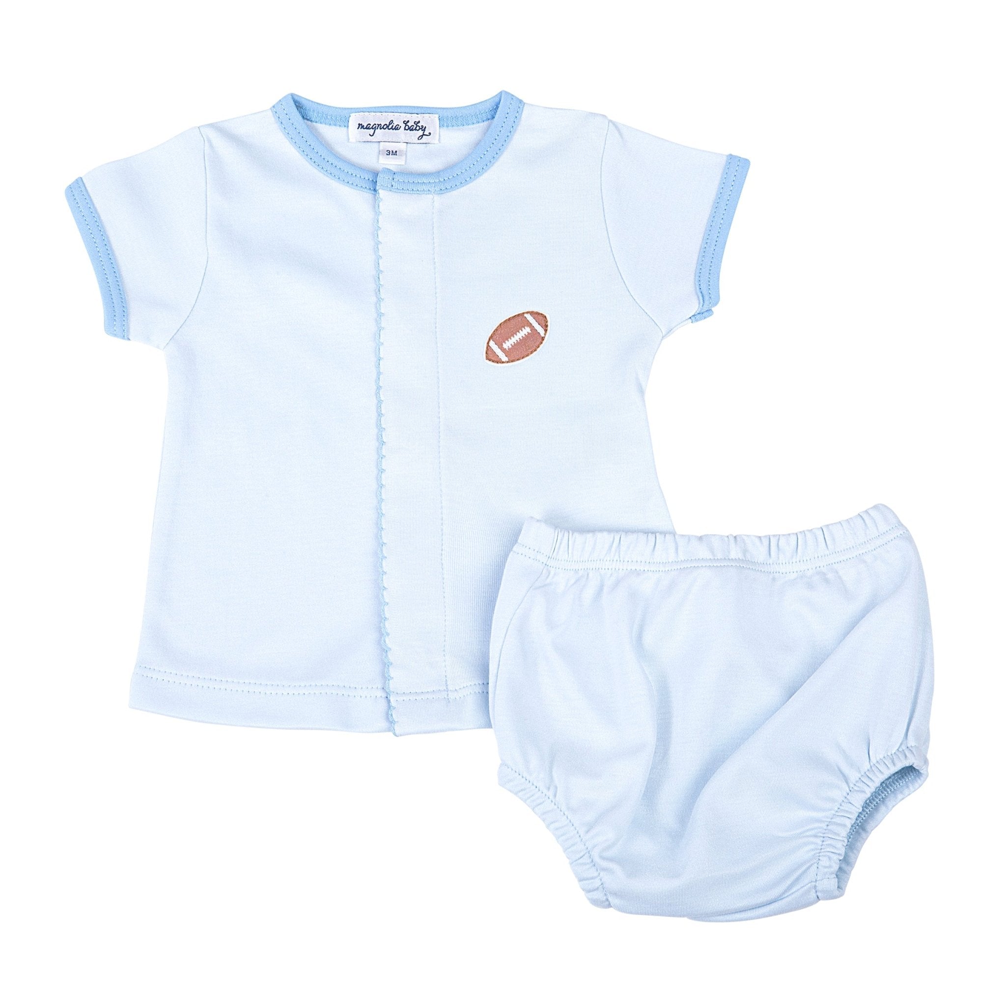 Darling Football Diaper Covert Set - Blue - Magnolia BabyDiaper Cover