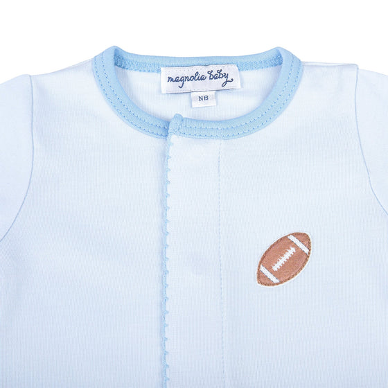 Darling Football Footie - Blue - Magnolia BabyFootie