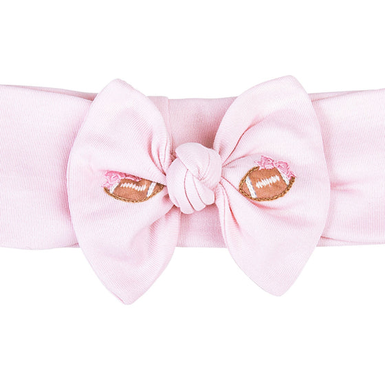 Darling Football Headband - Pink - Magnolia BabyHeadband