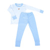 Darling Football Long Pajamas - Blue - Magnolia BabyLong Pajamas