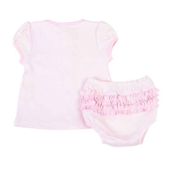 Darling Football Ruffle Diaper Cover Set - Pink - Magnolia BabyDiaper Cover