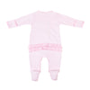 Darling Football Ruffle Footie - Pink - Magnolia BabyFootie