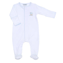  Darling Lambs Blue Embroidered Footie - Magnolia BabyFootie