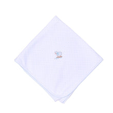  Darling Lambs Blue Embroidered Receiving Blanket - Magnolia BabyReceiving Blanket