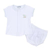 Darling Lambs Celery Embroidered Diaper Cover Set - Magnolia BabyDiaper Cover