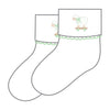Darling Lambs Celery Embroidered Socks - Magnolia BabySocks