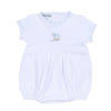 Darling Lambs Embroidered Short Sleeve Bubble in Blue - Magnolia BabyBubble