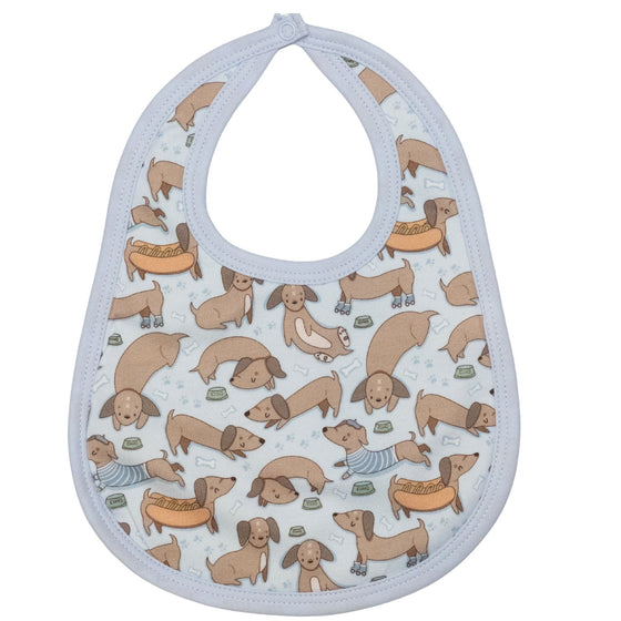 Daschunds Bib - Blue by Luna and Arlo - Magnolia BabyBib