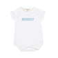 Days of the Week Print Bodysuit Set - Blue - Magnolia BabyBodysuit