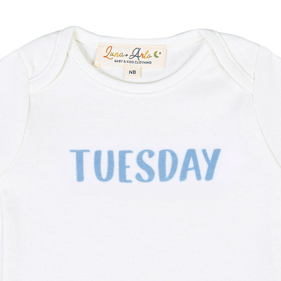 Days of the Week Print Bodysuit Set - Neutral - Magnolia BabyBodysuit