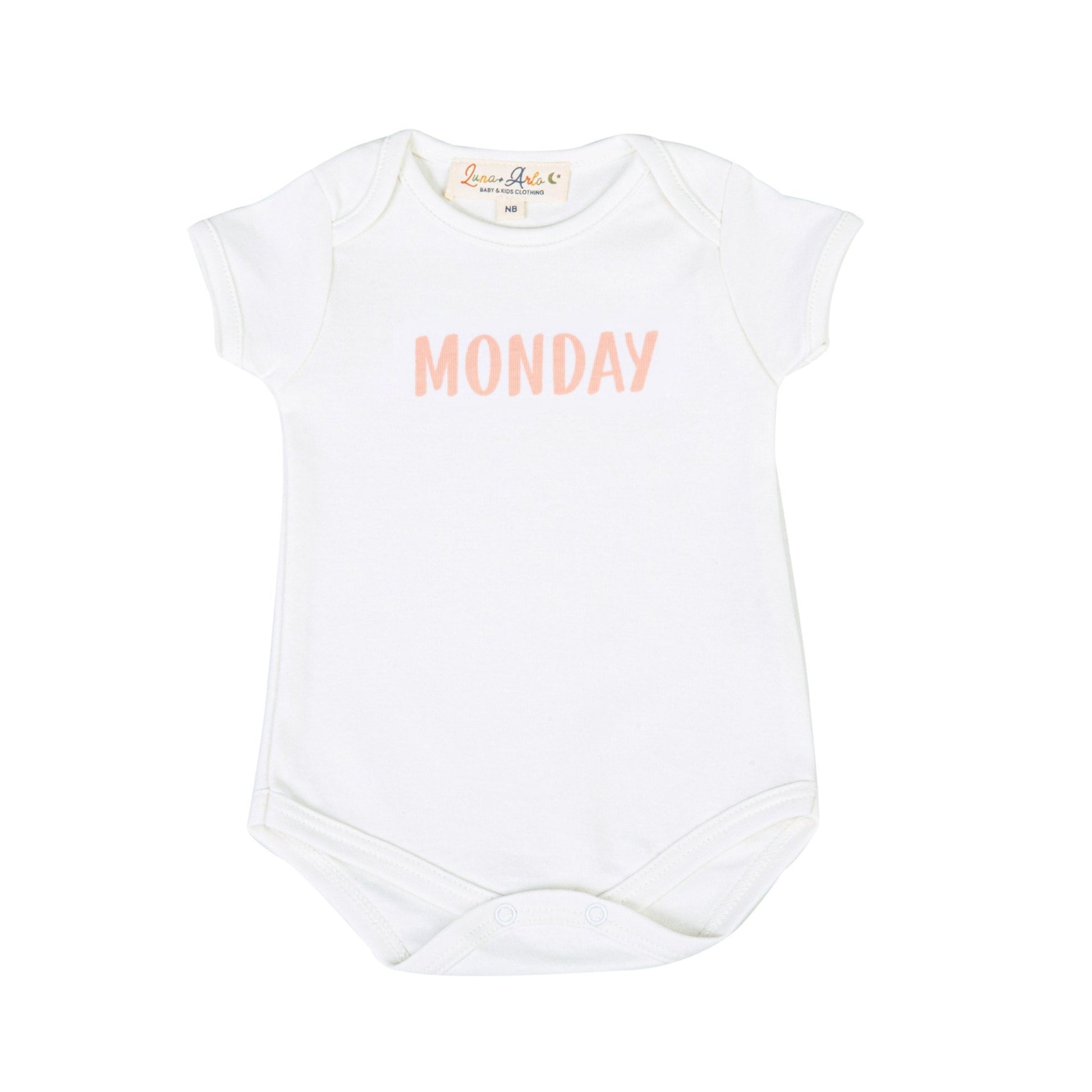 Days of the Week Print Bodysuit Set - Pink - Magnolia BabyBodysuit