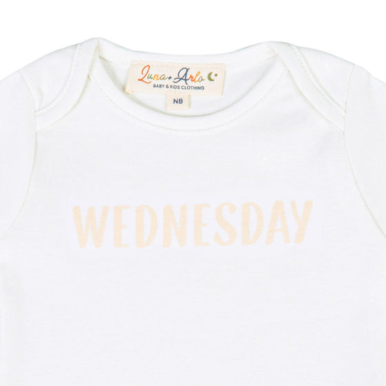 Days of the Week Print Bodysuit Set - Pink - Magnolia BabyBodysuit