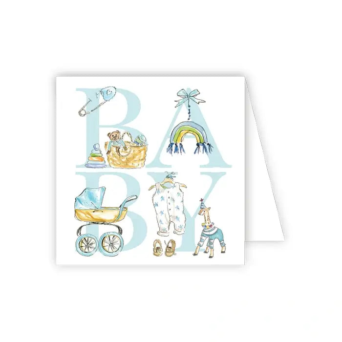 Baby Gift Enclosure Card - Blue