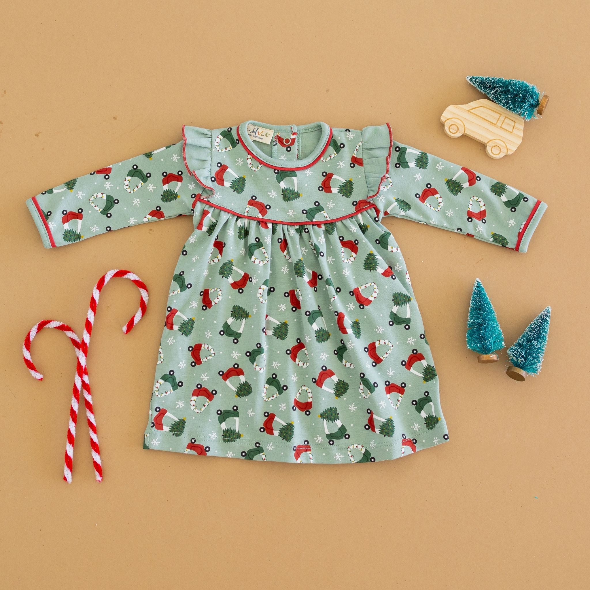 Deck the Wheels Dress by Luna and Arlo - Magnolia BabyDress