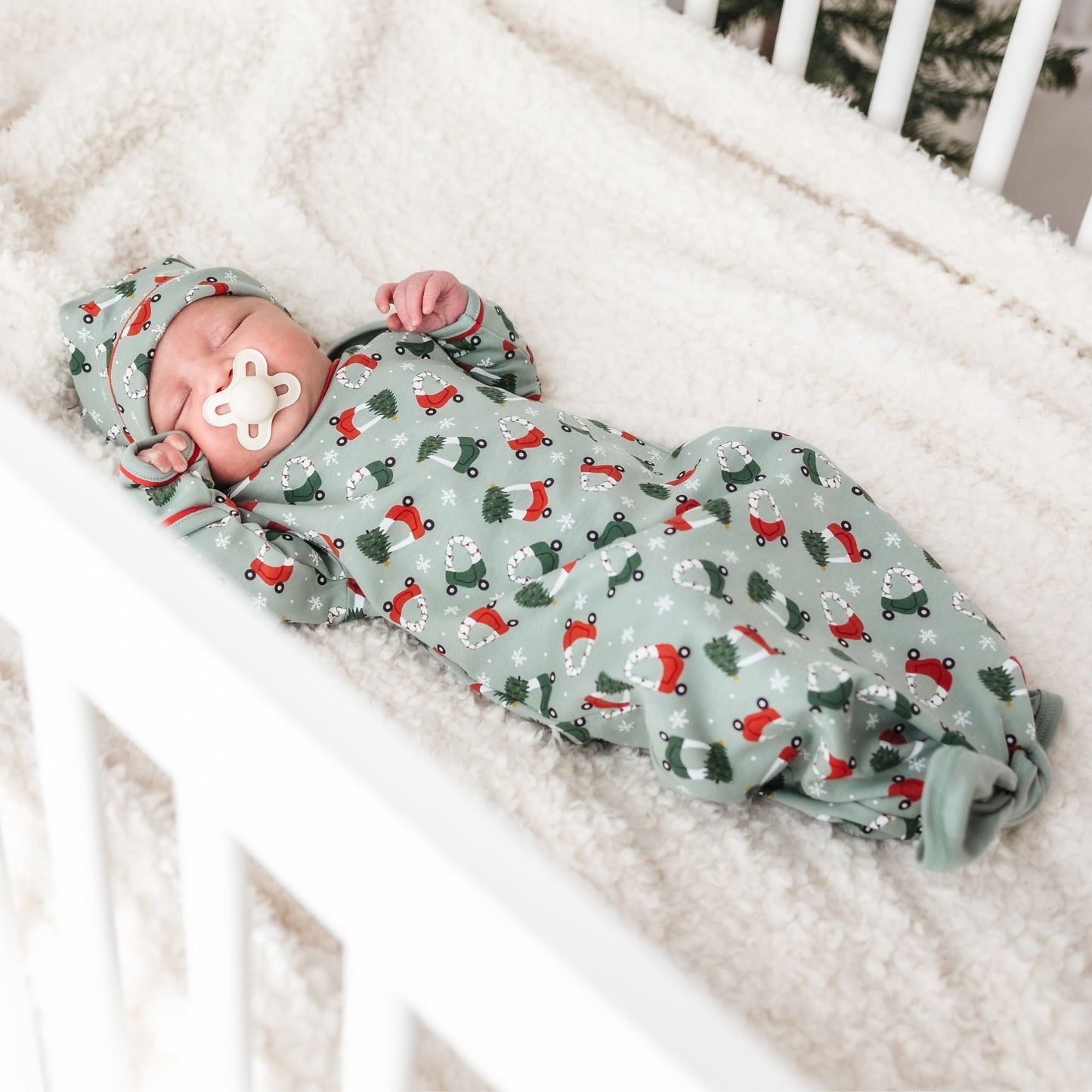 Deck the Wheels Knotted Gown by Luna and Arlo - Magnolia BabyGown