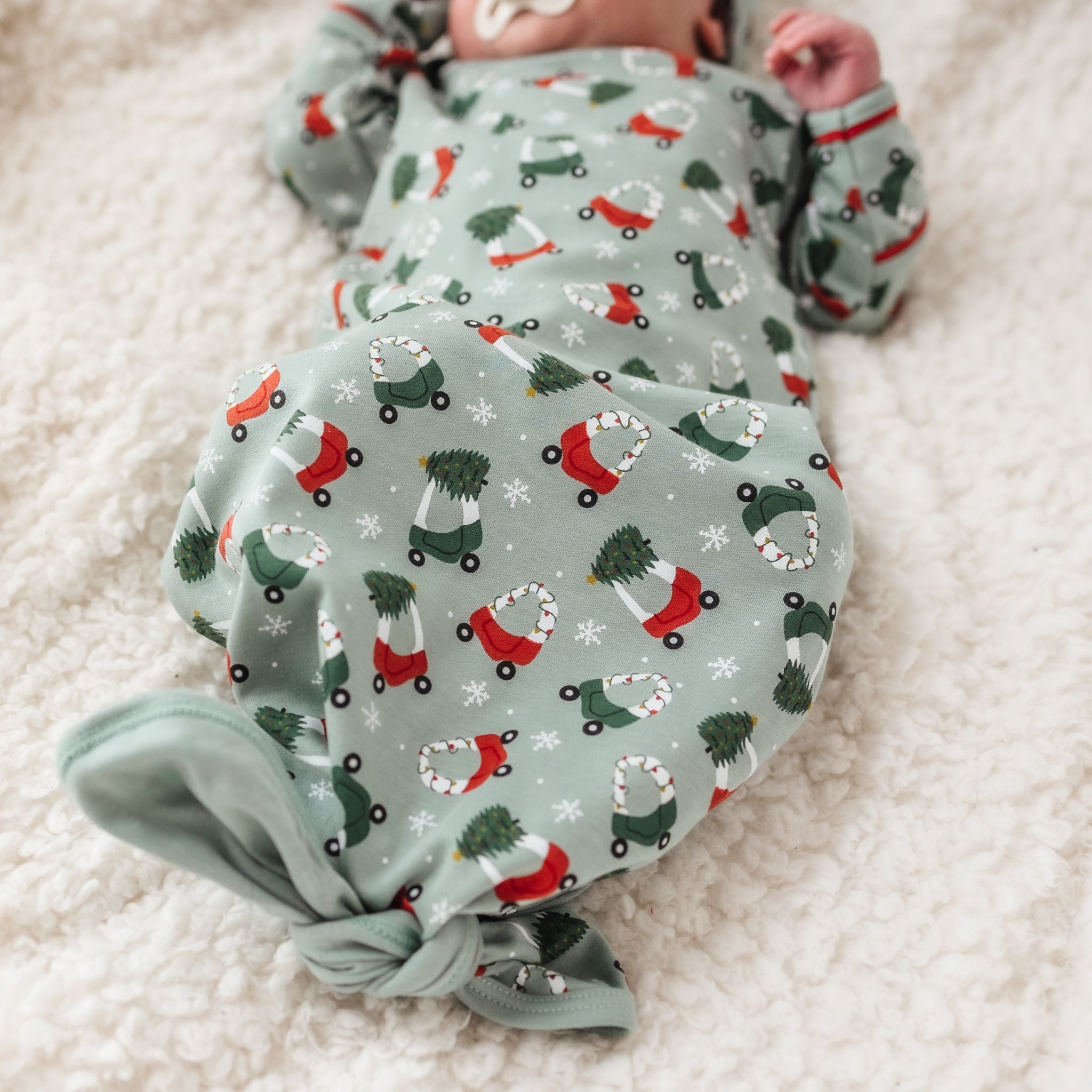 Deck the Wheels Knotted Gown by Luna and Arlo - Magnolia BabyGown