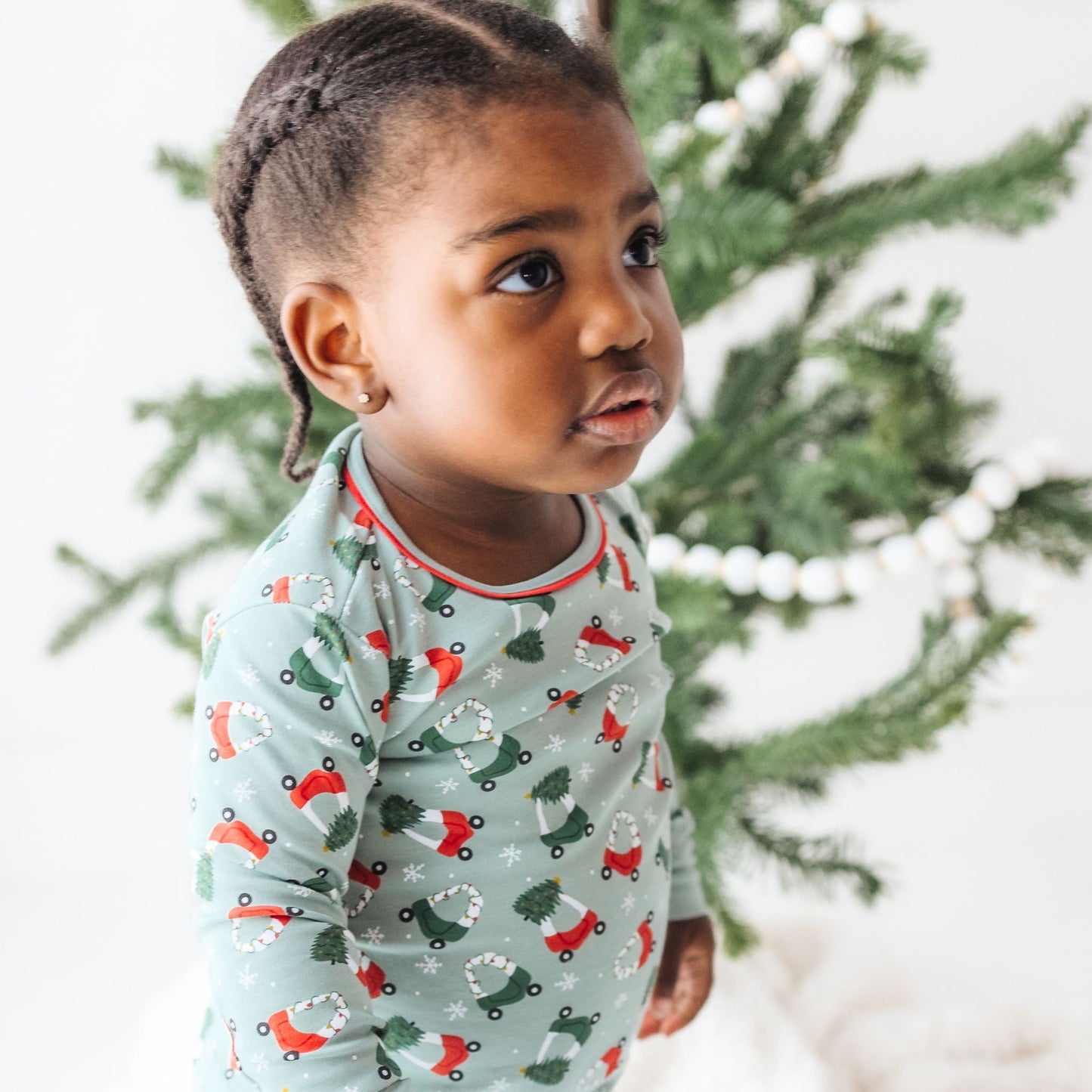 Deck the Wheels Long Pajamas - Magnolia BabyLong Pajamas