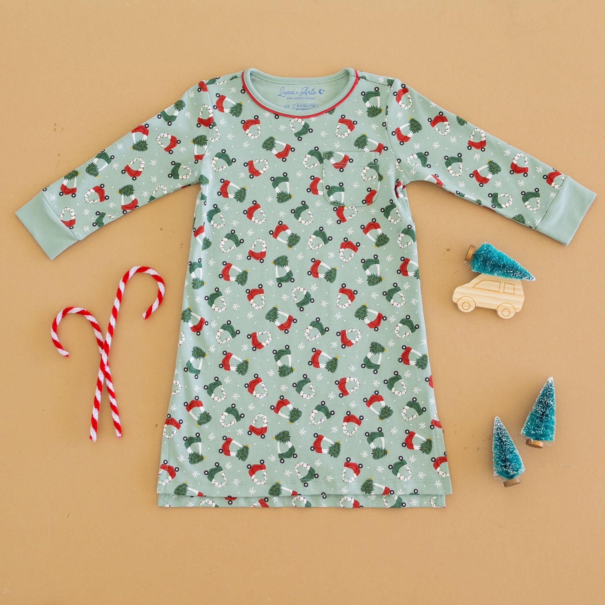Deck the Wheels Nightdress by Luna and Arlo - Magnolia BabyNightdress