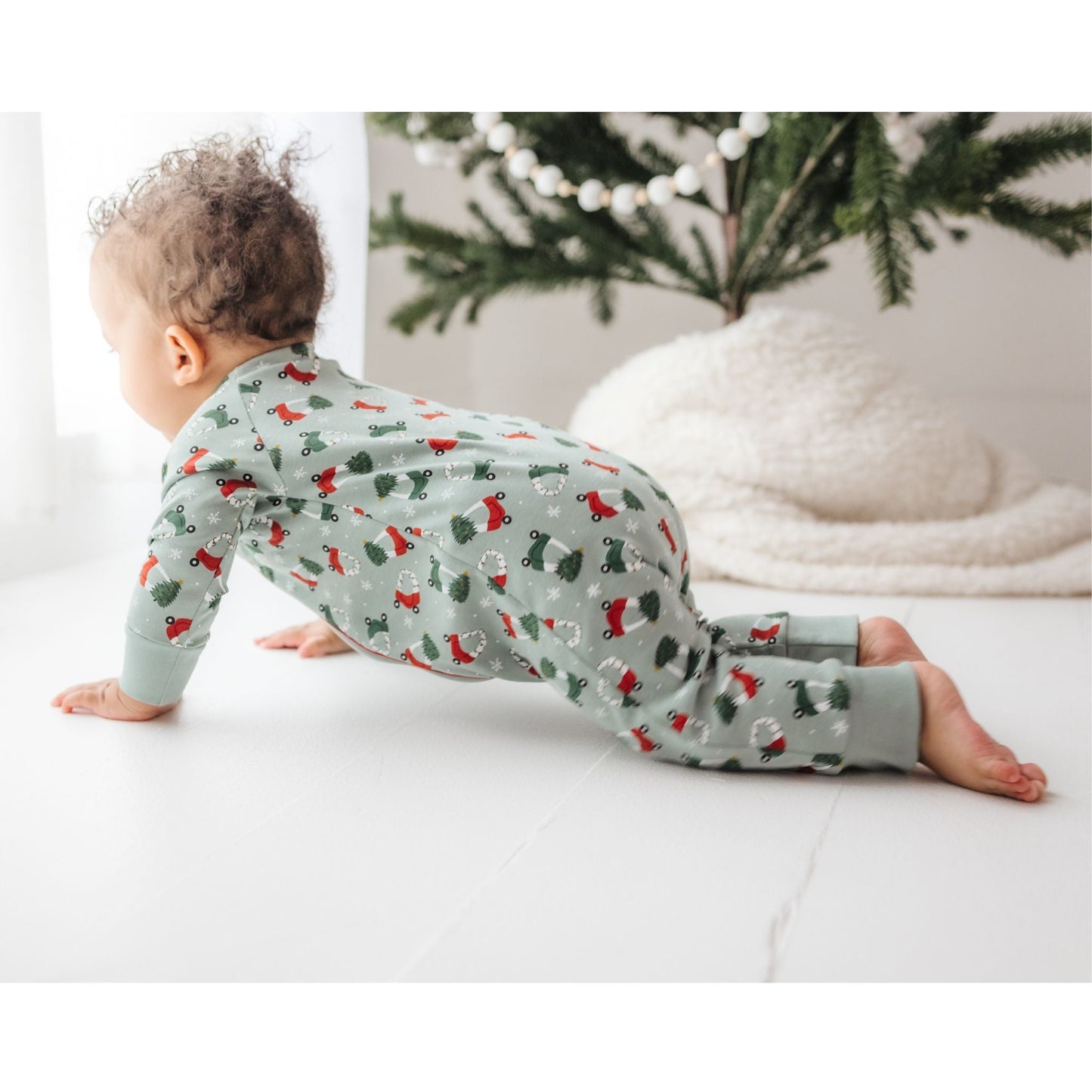 Deck the Wheels Zip Playsuit - Magnolia BabyPlaysuit