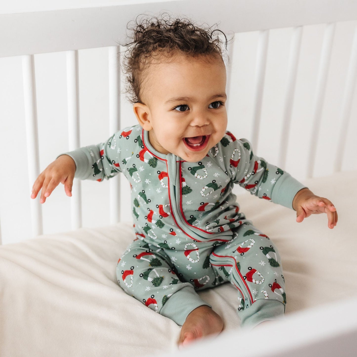 Deck the Wheels Zip Playsuit - Magnolia BabyPlaysuit