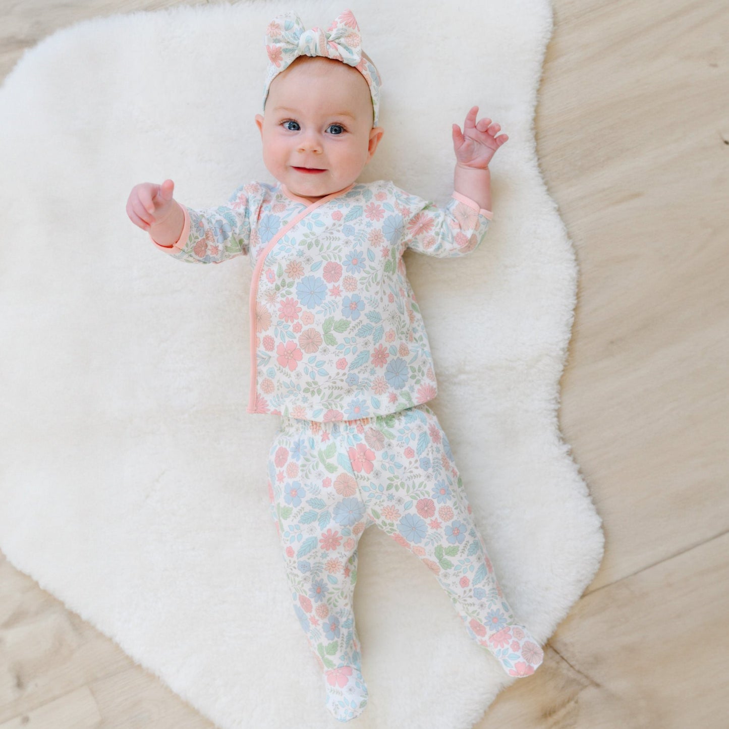 Delilah Kimono Footed Pant Set by Luna and Arlo - Luna and Arlo2pc Pant Set